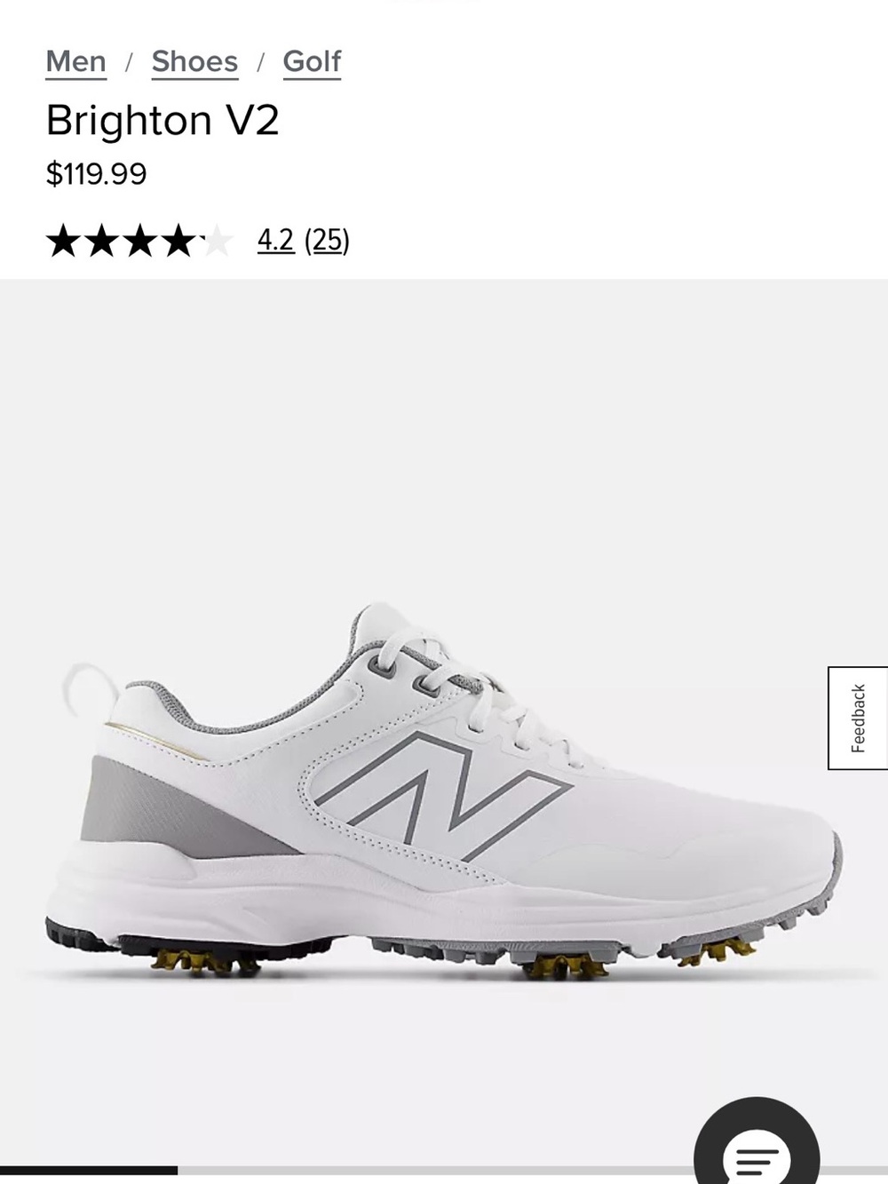 New Balance Men’s Brighton v2 Athletic Golf Shoes - new with tags